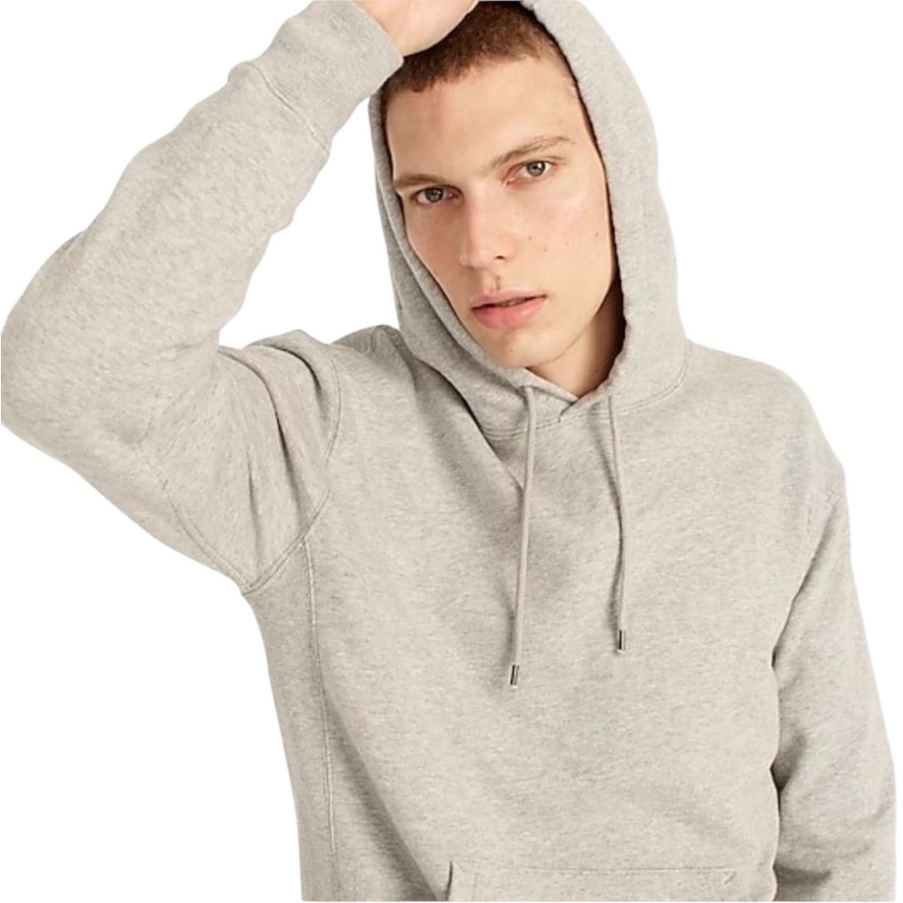 J. Crew French terry Gray hoodie Vintage Kanga Pocket pullover Unisex Size M